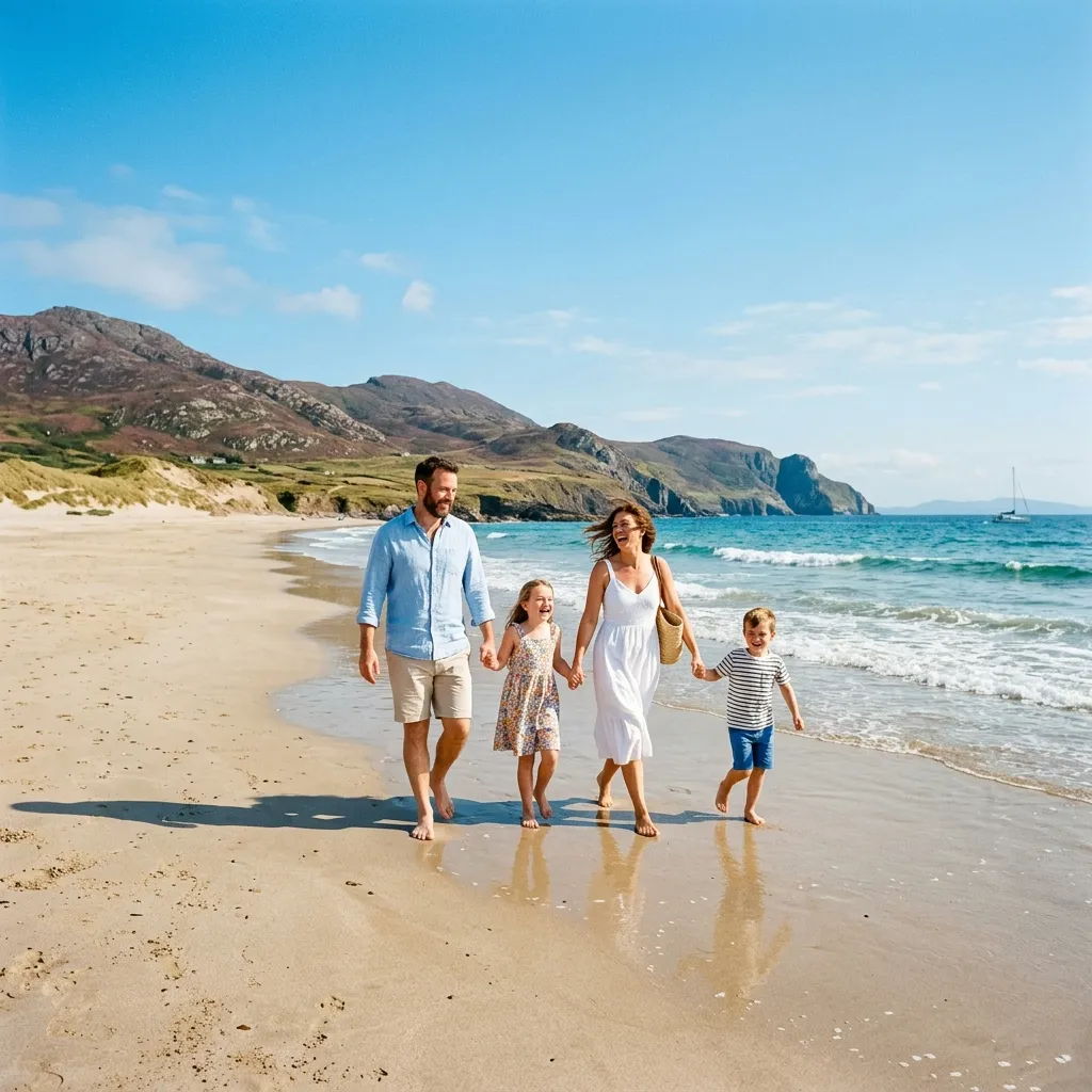 Family on Irish Beach